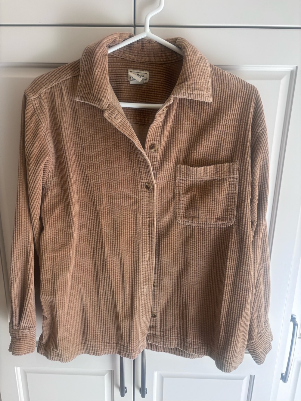 L.L. Bean Women's Corduroy Teddy Jacket in Light Brown